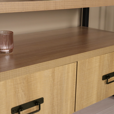 Lizzely Garden & Living TV meubel industrieel melamine Harper 150cm tv kast Lizzely Garden & Living TV meubel industrieel melamine Harper 150cm tv kast