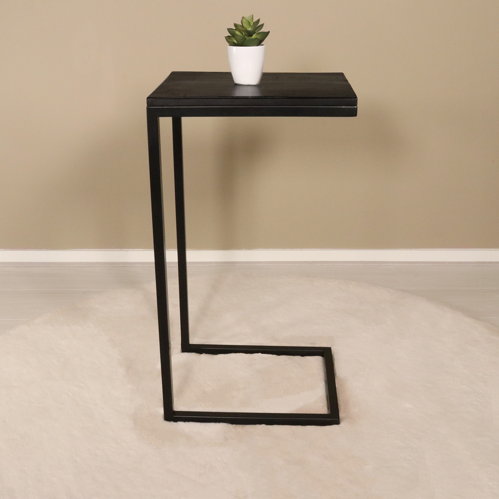 Bijzettafel industrieel Jerry zwart mangohout duurzaam mango side table Bijzettafel industrieel Jerry zwart mangohout duurzaam mango side table