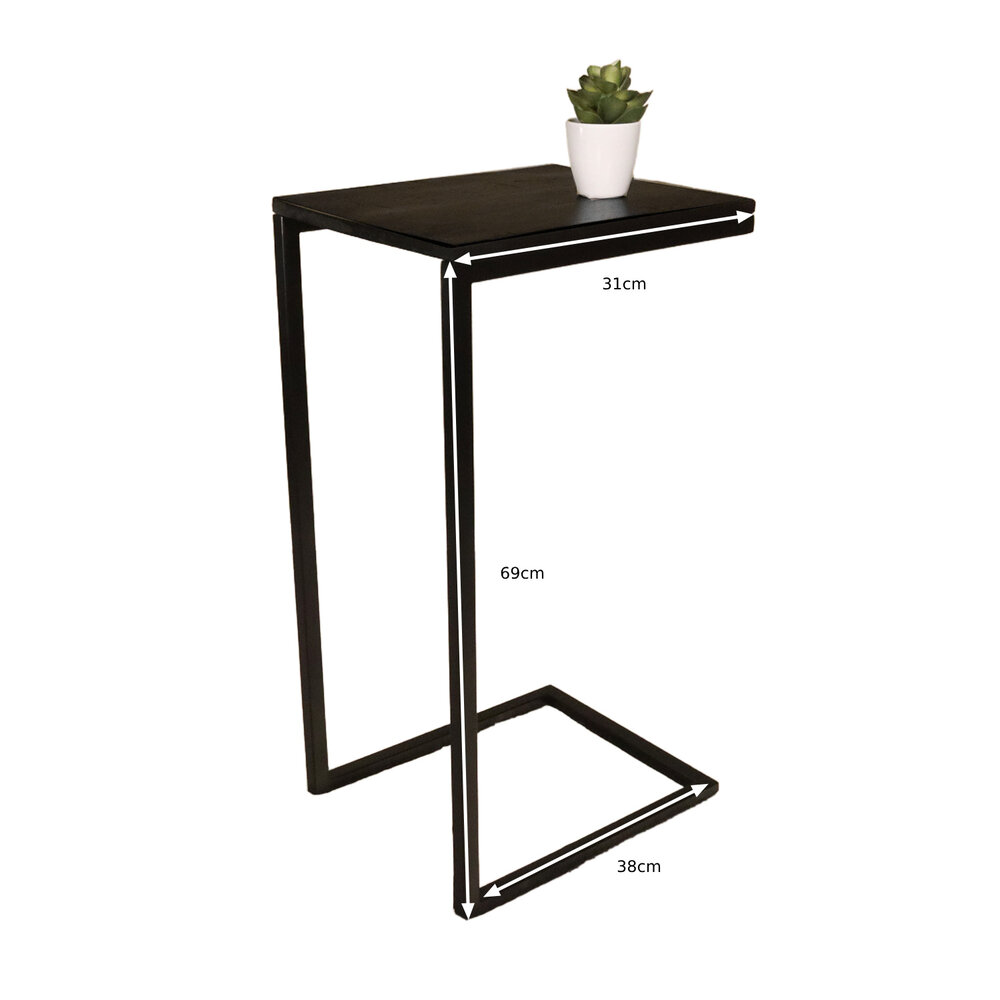 Bijzettafel industrieel Jerry zwart mangohout duurzaam mango side table Bijzettafel industrieel Jerry zwart mangohout duurzaam mango side table