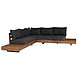 Lizzely Garden & Living Loungeset antraciet Donna met loungetafel met kussen Lizzely Garden & Living Loungeset antraciet Donna met loungetafel met kussen