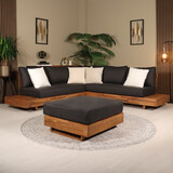 Lizzely Garden & Living Loungeset 5-zits Charlie antraciet met loungetafel met kussen Lizzely Garden & Living Loungeset 5-zits Charlie antraciet met loungetafel met kussen