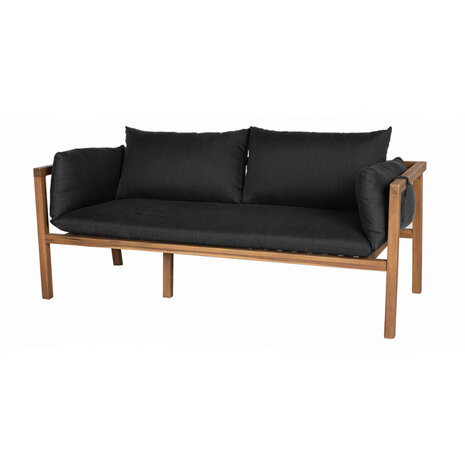 Lizzely Garden & Living Loungebank antraciet 2-zits acaciahout antraciet Xandra tuinbank