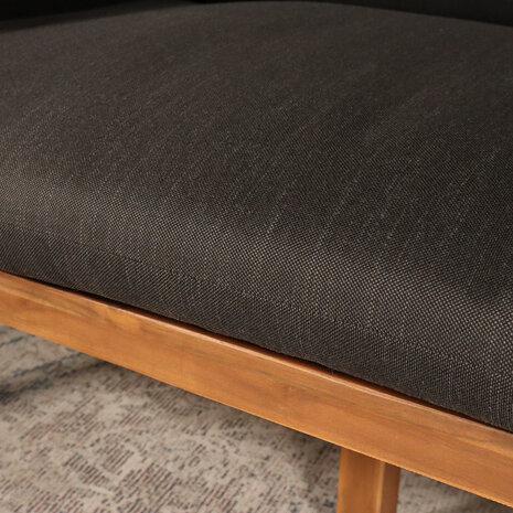 Lizzely Garden & Living Loungebank antraciet 2-zits acaciahout antraciet Xandra tuinbank
