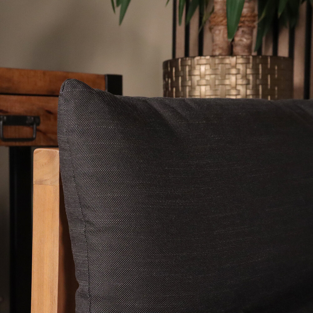 Loungebank antraciet 2-zits acaciahout antraciet Xandra tuinbank