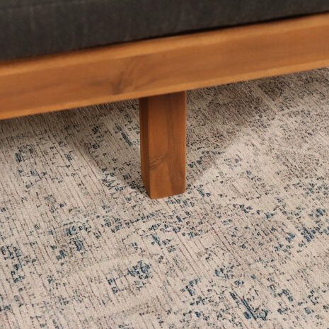 Lizzely Garden & Living Loungebank antraciet 2-zits acaciahout antraciet Xandra tuinbank