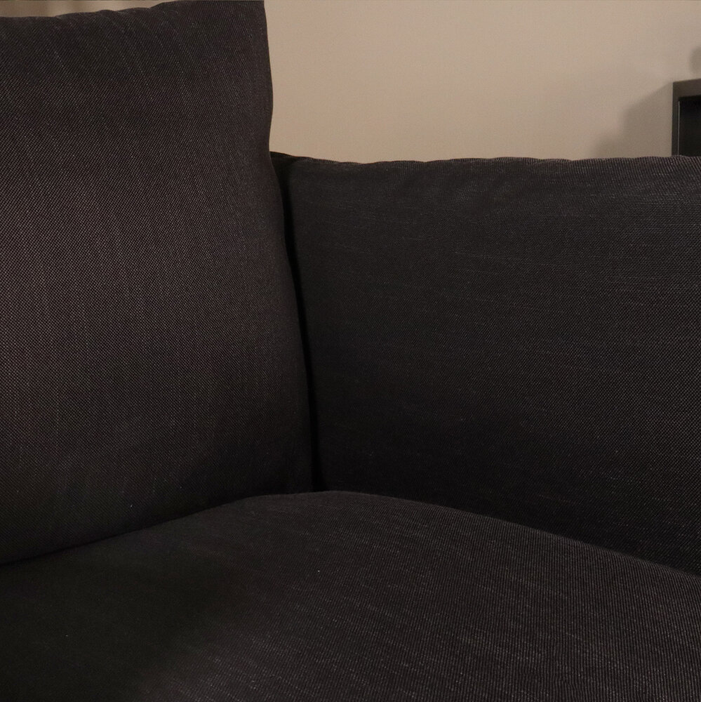 Loungestoel met armleuningen acaciahout antraciet Xandra Loungestoel met armleuningen acaciahout antraciet Xandra