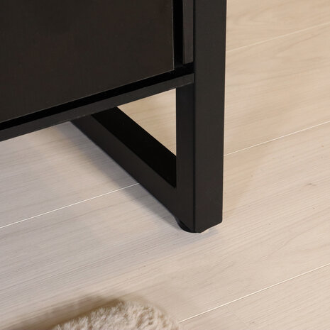 Lizzely Garden & Living Tv meubel melamine Madison zwart 185cm Lizzely Garden & Living Tv meubel melamine Madison zwart 185cm