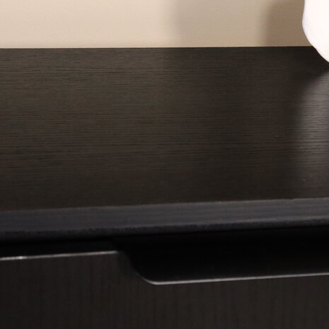 Lizzely Garden & Living Tv meubel melamine Madison zwart 185cm Lizzely Garden & Living Tv meubel melamine Madison zwart 185cm