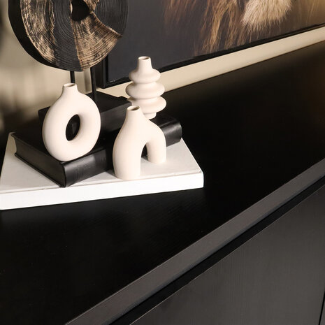 Lizzely Garden & Living Dressoir melamine Cassie zwart 200cm Lizzely Garden & Living Dressoir melamine Cassie zwart 200cm