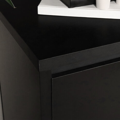 Lizzely Garden & Living Dressoir melamine Cassie zwart 200cm Lizzely Garden & Living Dressoir melamine Cassie zwart 200cm