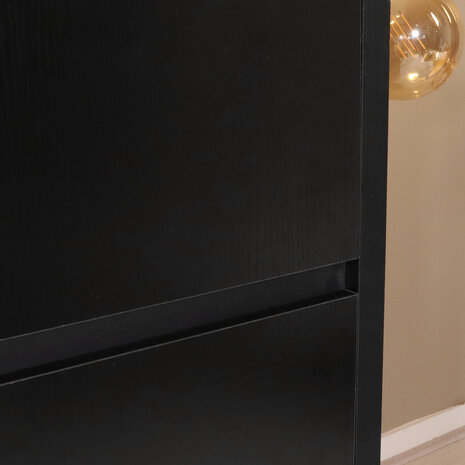 Lizzely Garden & Living Dressoir melamine Cassie zwart 200cm Lizzely Garden & Living Dressoir melamine Cassie zwart 200cm