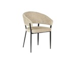 Eetkamerstoel met armleuning Ziva beige chenille Eetkamerstoel met armleuning Ziva beige chenille