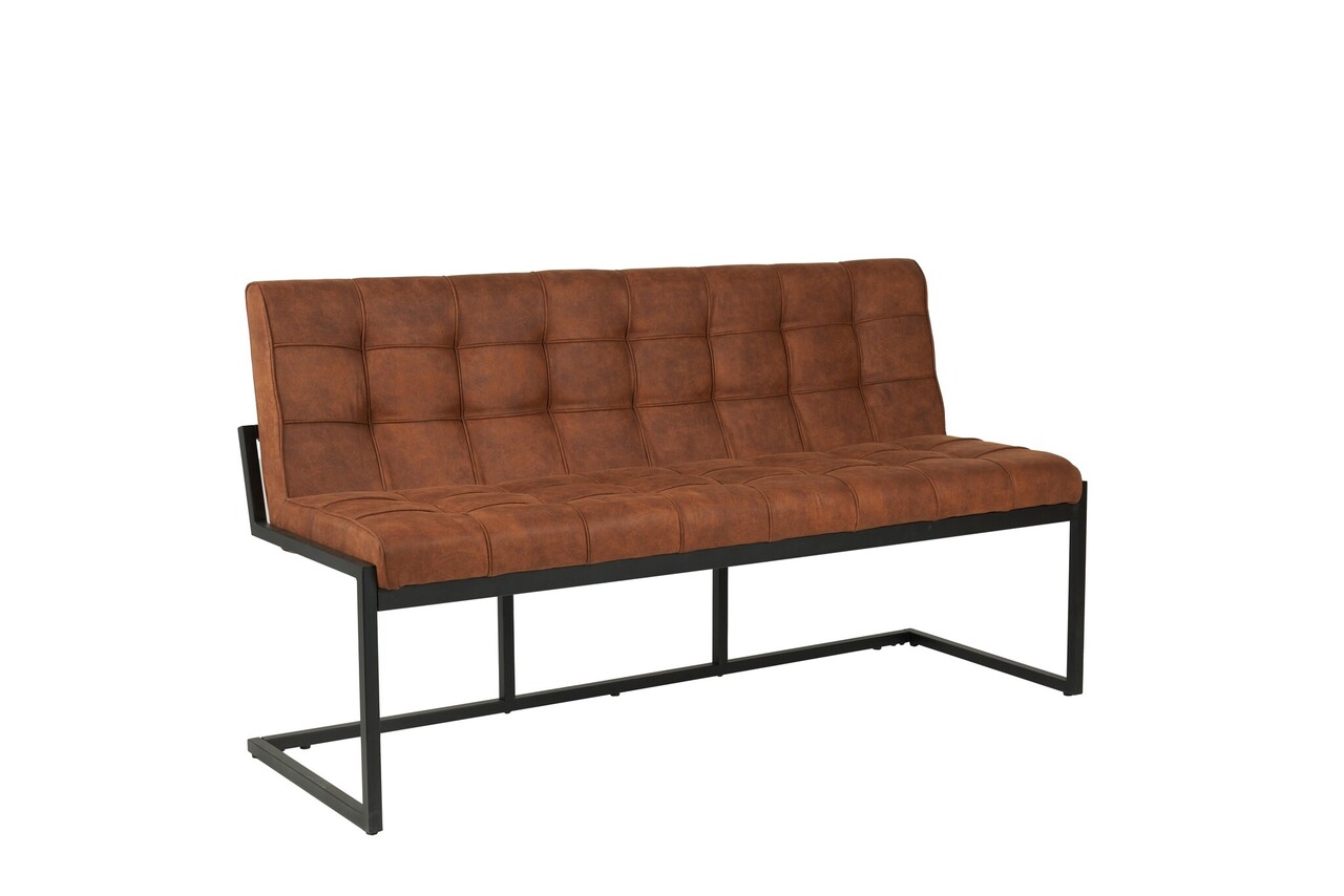 Eetkamerbank 160cm Vito cognac microvezel Eetkamerbank 160cm Vito cognac microvezel