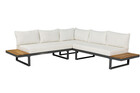Loungeset 5-zits aluminium en acaciahout wit Darcio hoekbank Loungeset 5-zits aluminium en acaciahout wit Darcio hoekbank