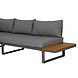 Lizzely Garden & Living Loungeset 5-zits aluminium en acaciahout grijs Darcio hoekbank Lizzely Garden & Living Loungeset 5-zits aluminium en acaciahout grijs Darcio hoekbank