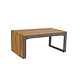 Lizzely Garden & Living Salontafel aluminium en acaciahout Darcio bijzettafel Lizzely Garden & Living Salontafel aluminium en acaciahout Darcio bijzettafel