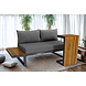 Lizzely Garden & Living Loungeset 5-zits aluminium en acaciahout grijs Darcio met bijzettafel Lizzely Garden & Living Loungeset 5-zits aluminium en acaciahout grijs Darcio met bijzettafel