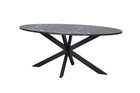 Eettafel ovaal 180cm Jovi marmer zwart ovale tafel Eettafel ovaal 180cm Jovi marmer zwart ovale tafel