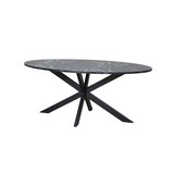 Lizzely Garden & Living Eettafel ovaal  180cm Jovi marmer zwart ovale tafel Lizzely Garden & Living Eettafel ovaal  180cm Jovi marmer zwart ovale tafel