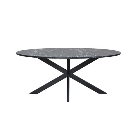 Lizzely Garden & Living Eettafel ovaal 180cm Jovi marmer zwart ovale tafel Lizzely Garden & Living Eettafel ovaal 180cm Jovi marmer zwart ovale tafel