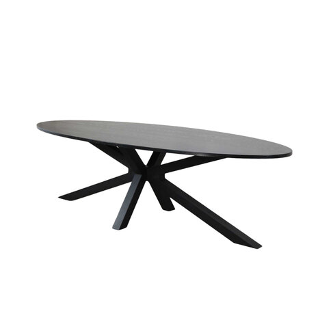 Lizzely Garden & Living Eettafel ovaal 260cm Rato zwart ovale tafel Lizzely Garden & Living Eettafel ovaal 260cm Rato zwart ovale tafel