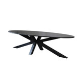 Lizzely Garden & Living Eettafel ovaal 300cm Rato zwart ovale tafel Lizzely Garden & Living Eettafel ovaal 300cm Rato zwart ovale tafel