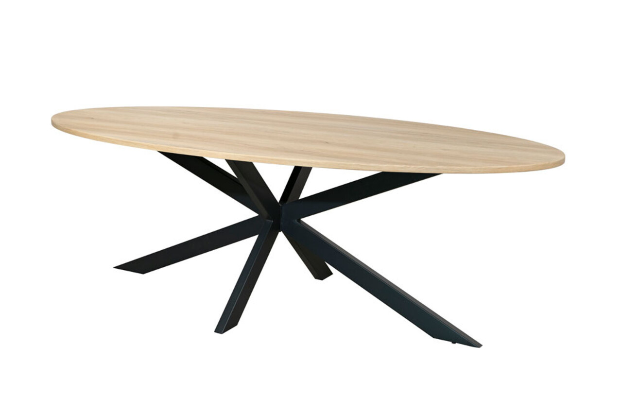 Eettafel ovaal 260cm Rato lichtbruin ovale tafel Eettafel ovaal 260cm Rato lichtbruin ovale tafel