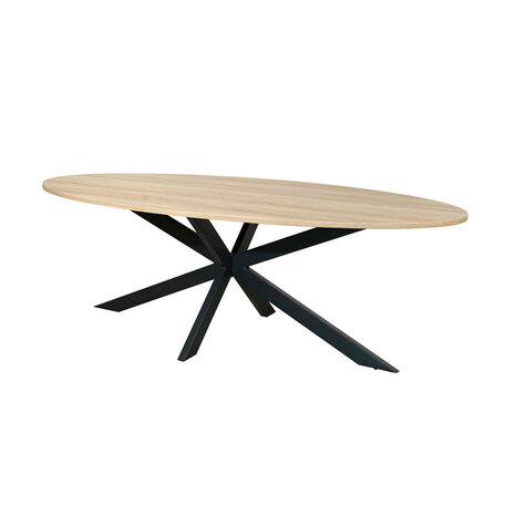 Lizzely Garden & Living Eettafel ovaal 260cm Rato lichtbruin ovale tafel Lizzely Garden & Living Eettafel ovaal 260cm Rato lichtbruin ovale tafel