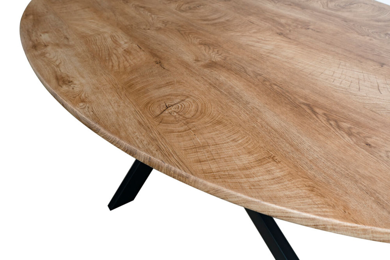 Eettafel ovaal 260cm Rato bruin ovale tafel