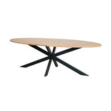 Lizzely Garden & Living Eettafel ovaal 260cm Rato bruin ovale tafel Lizzely Garden & Living Eettafel ovaal 260cm Rato bruin ovale tafel
