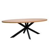 Lizzely Garden & Living Eettafel ovaal melamine 240cm Tommy lichtbruin ovale tafel Lizzely Garden & Living Eettafel ovaal melamine 240cm Tommy lichtbruin ovale tafel