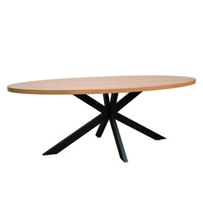 Lizzely Garden & Living Eettafel ovaal melamine 240cm Tommy lichtbruin ovale tafel Lizzely Garden & Living Eettafel ovaal melamine 240cm Tommy lichtbruin ovale tafel