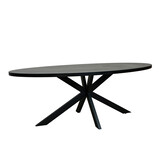 Lizzely Garden & Living Eettafel ovaal melamine 240cm Tommy zwart ovale tafel Lizzely Garden & Living Eettafel ovaal melamine 240cm Tommy zwart ovale tafel