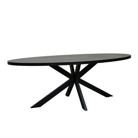 Lizzely Garden & Living Eettafel ovaal melamine 240cm Tommy zwart ovale tafel Lizzely Garden & Living Eettafel ovaal melamine 240cm Tommy zwart ovale tafel