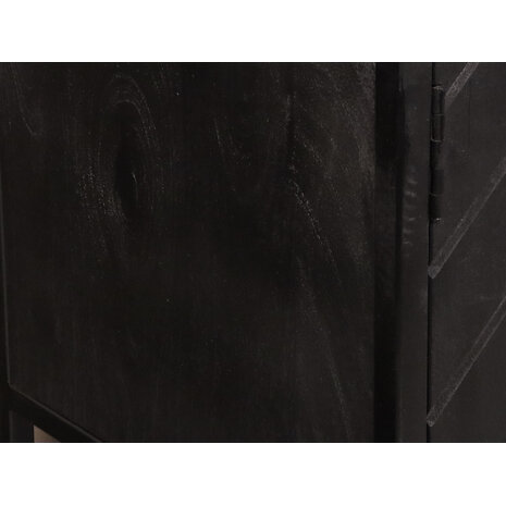 Lizzely Garden & Living TV meubel industrieel Danae zwart visgraat duurzaam mangohout 210cm lengte mango Lizzely Garden & Living TV meubel industrieel Danae zwart visgraat duurzaam mangohout 210cm lengte mango