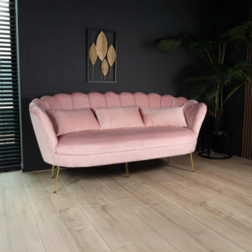 Lizzely Garden & Living Zitbank Belle 3 zits Velvet roze bankstel 180cm stof bankstel incl. 3 kussens bank Lizzely Garden & Living Zitbank Belle 3 zits Velvet roze bankstel 180cm stof bankstel incl. 3 kussens bank