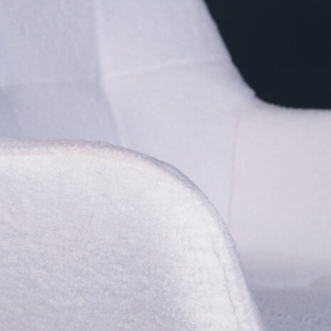 Lizzely Garden & Living Eetkamerstoel met armleuning Mae gebroken wit teddy design eetstoel Lizzely Garden & Living Eetkamerstoel met armleuning Mae gebroken wit teddy design eetstoel