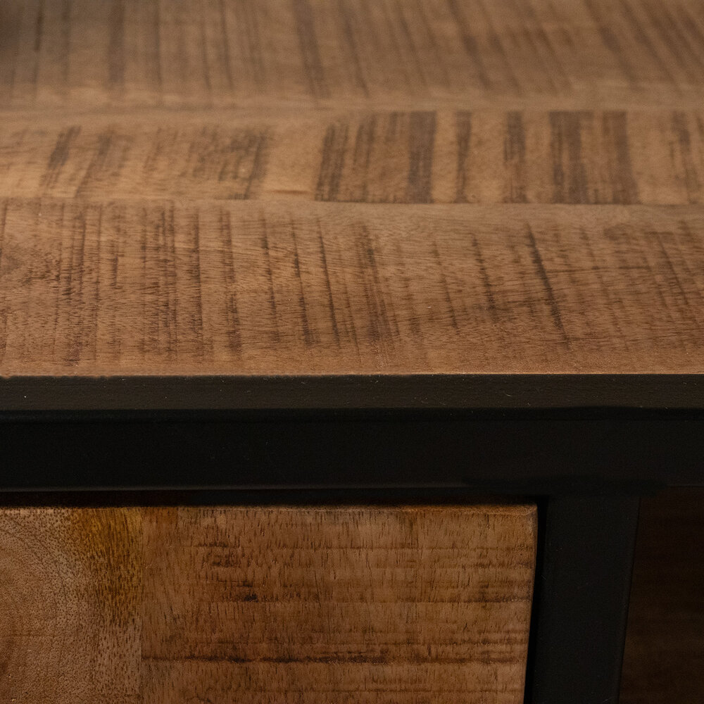 TV meubel mangohout Iris 180cm industrieel duurzaam massief hout mango TV meubel mangohout Iris 180cm industrieel duurzaam massief hout mango