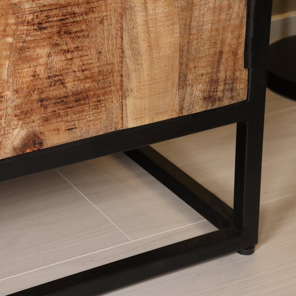 TV meubel mangohout Iris 180cm industrieel duurzaam massief hout mango TV meubel mangohout Iris 180cm industrieel duurzaam massief hout mango