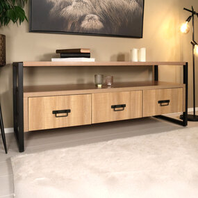 Lizzely Garden & Living TV meubel industrieel melamine Harper 150cm tv kast Lizzely Garden & Living TV meubel industrieel melamine Harper 150cm tv kast