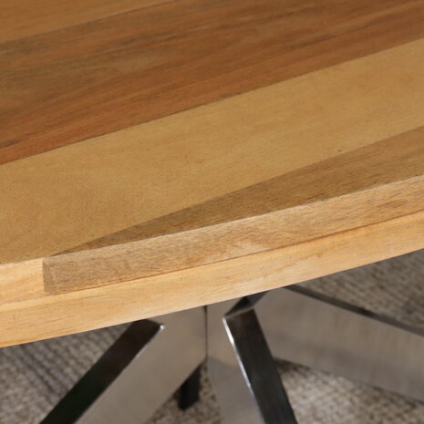 Lizzely Garden & Living Eettafel ovaal mangohout 160cm Lucas lichtbruin met zilver Lizzely Garden & Living Eettafel ovaal mangohout 160cm Lucas lichtbruin met zilver