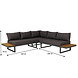 Lizzely Garden & Living Loungeset 5-zits aluminium en acaciahout antraciet Darcio hoekbank Lizzely Garden & Living Loungeset 5-zits aluminium en acaciahout antraciet Darcio hoekbank