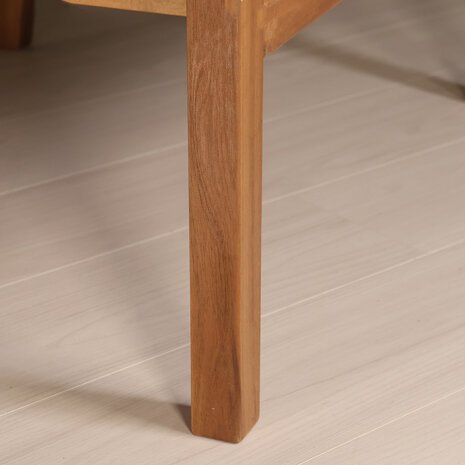 Lizzely Garden & Living Loungestoel met armleuning acaciahout Xandra tuinstoel met kussen