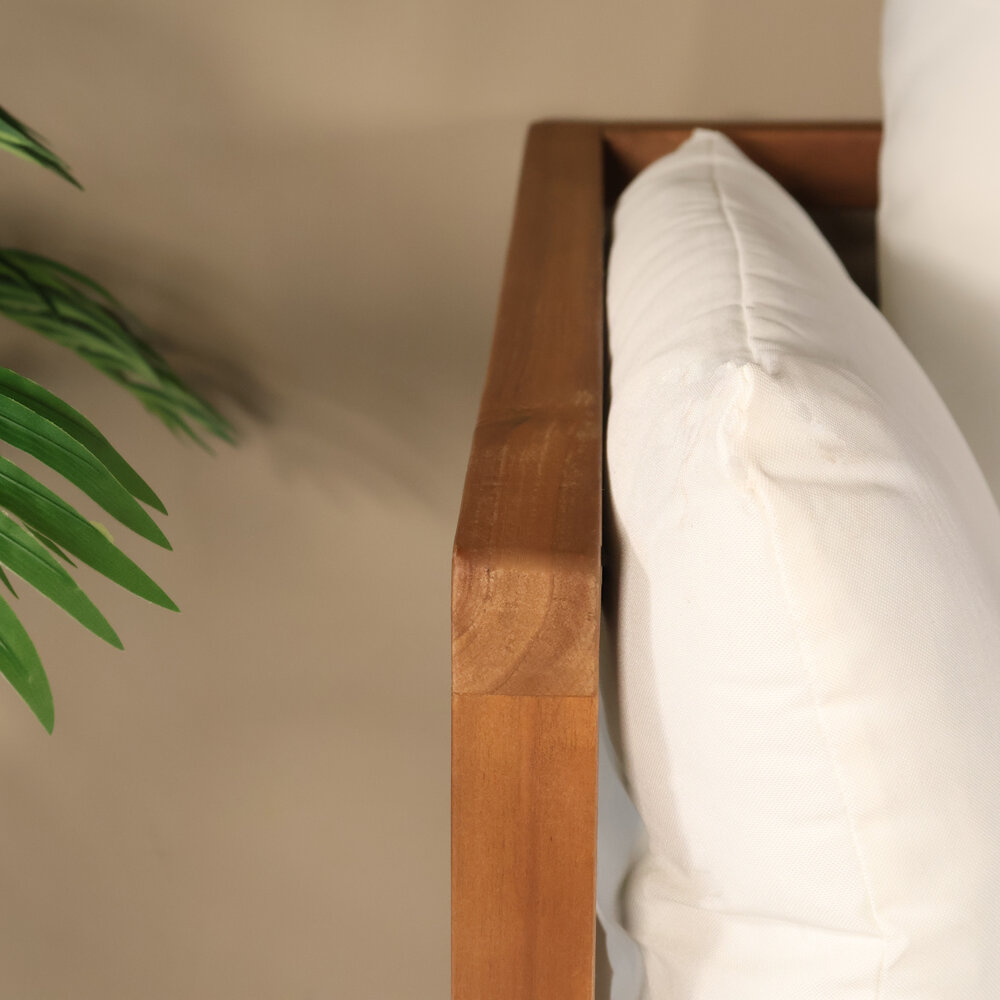 Loungebank 2-zits acaciahout wit Xandra tuinbank