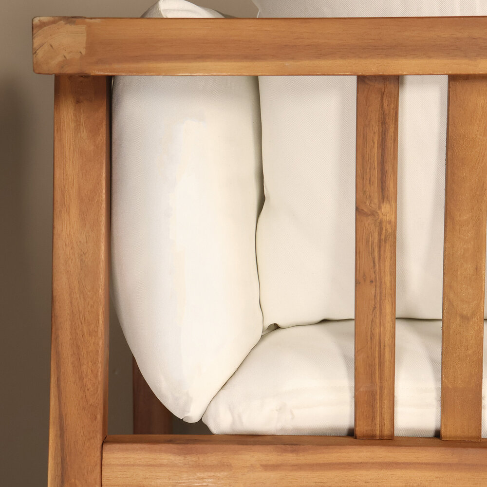 Loungebank 2-zits acaciahout wit Xandra tuinbank