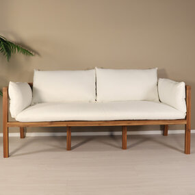 Lizzely Garden & Living Loungebank 2-zits acaciahout wit Xandra tuinbank