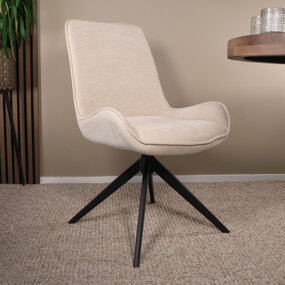Lizzely Garden & Living Eetkamerstoel draaibaar Marloes beige draaibare eetstoel Lizzely Garden & Living Eetkamerstoel draaibaar Marloes beige draaibare eetstoel