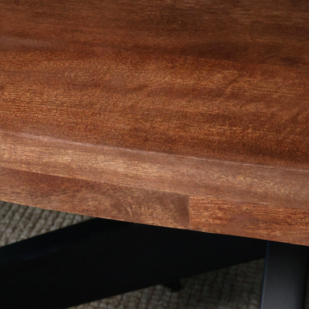 Eettafel ovaal mangohout 200cm James walnoot bruin ovale industriële tafel duurzaam mango eetkamertafel Eettafel ovaal mangohout 200cm James walnoot bruin ovale industriële tafel duurzaam mango eetkamertafel