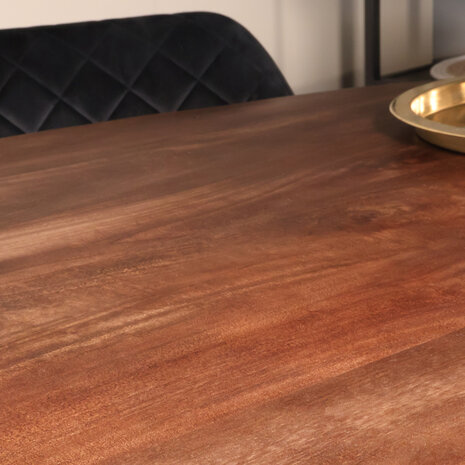 Lizzely Garden & Living Eettafel ovaal mangohout 200cm James walnoot bruin ovale industriële tafel duurzaam mango eetkamertafel Lizzely Garden & Living Eettafel ovaal mangohout 200cm James walnoot bruin ovale industriële tafel duurzaam mango eetkamertafel