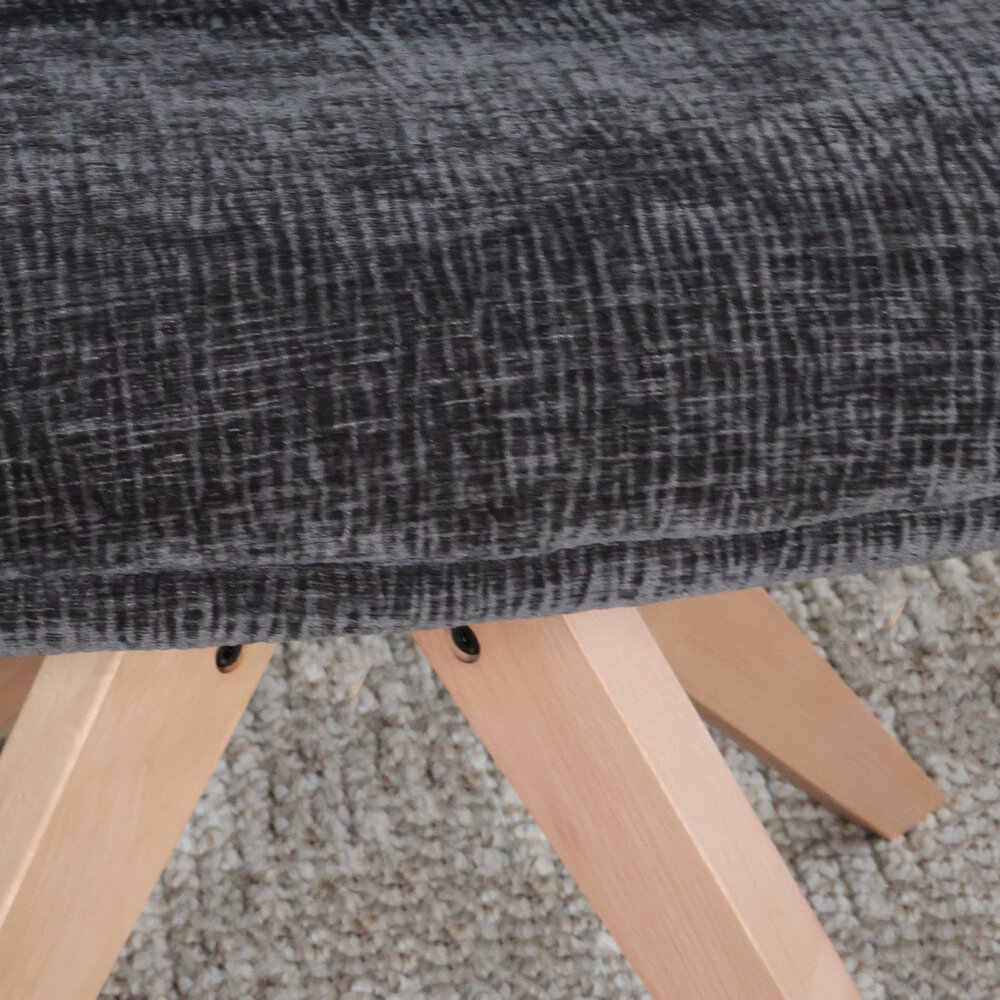 Eetkamerstoel draaibaar Gemma zwart draaibare eetstoel